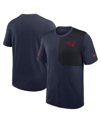 Nike - Men's Navy New England Patriots Sideline UV Performance Coach Shirt