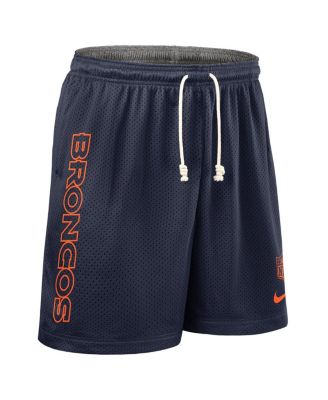 Men's Navy Denver Broncos Sideline Reversible Performance Shorts