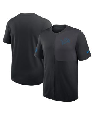 Nike - Men's Black Detroit Lions Sideline UV Performance Coach Shirt