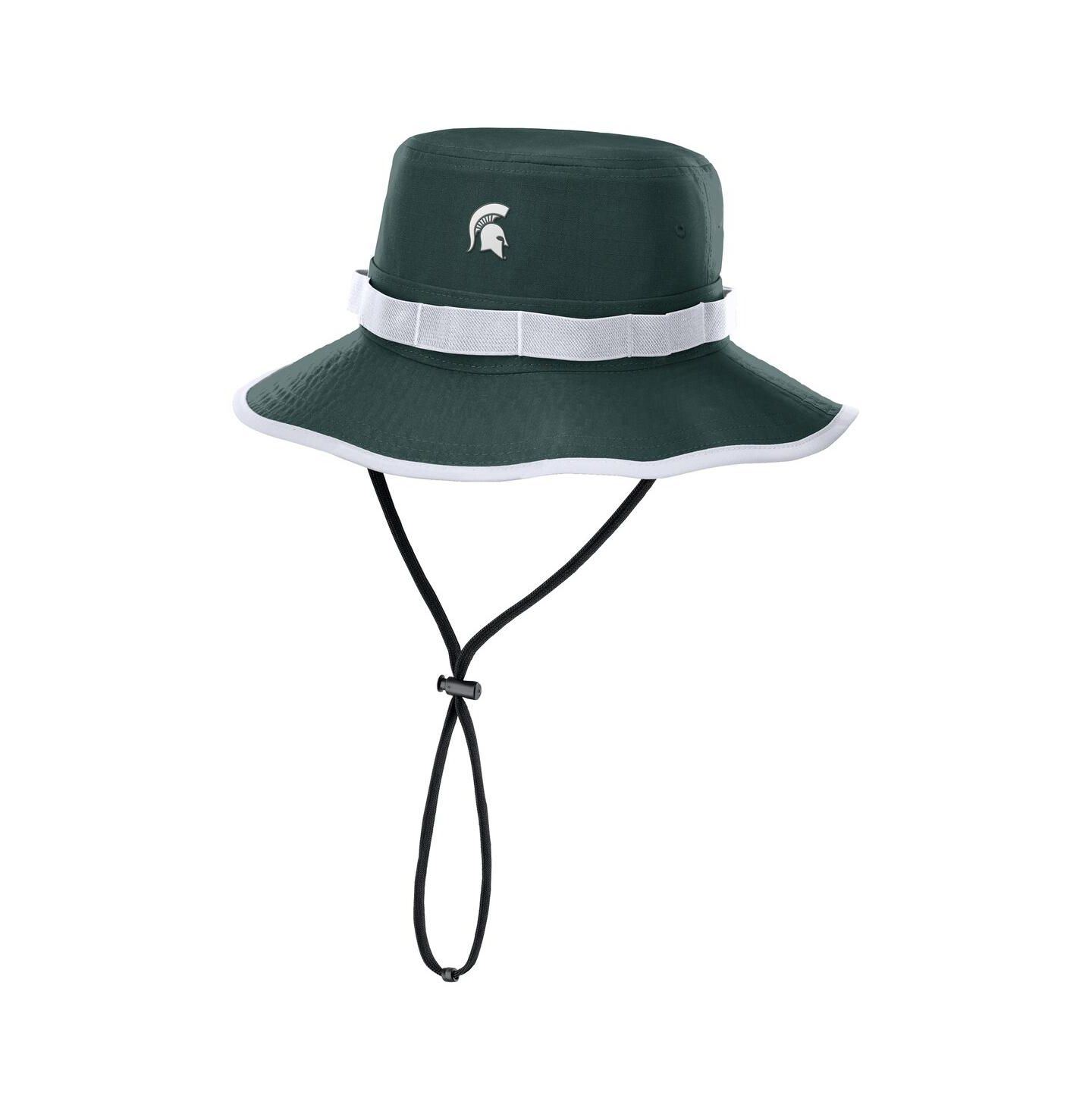 Мужская панама Nike Green Michigan State Spartans 2025 Sideline Apex Boonie Performance Bucket Hat — фото 1