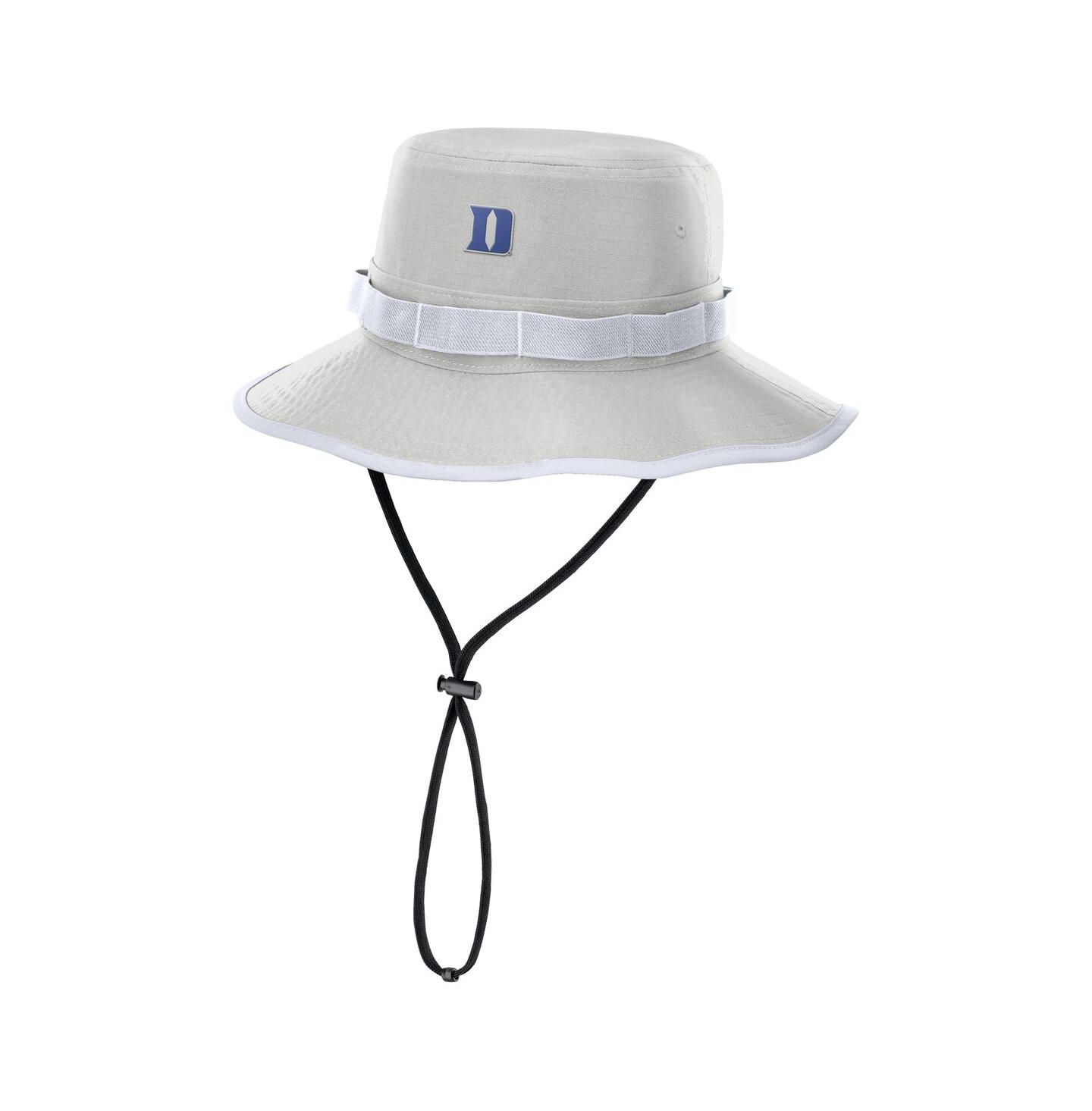 Мужская панама Nike Gray Duke Blue Devils 2025 Sideline Apex Boonie Performance Bucket Hat — фото 1