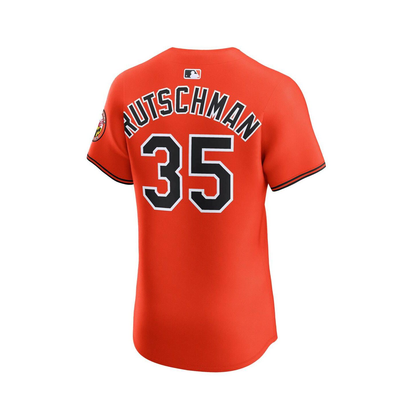 Мужской топ Nike Adley Rutschman Orange Baltimore Orioles Alternate 2 Elite Jersey — фото 3