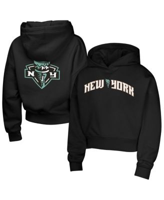 Outerstuff - Big Girls Black New York Liberty Top Closer Fashion Pullover Hoodie
