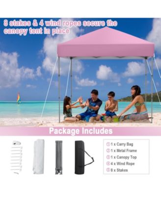 6.6 x 6.6 Feet Outdoor Pop-up Canopy Tent with UPF 50+ Sun Protection