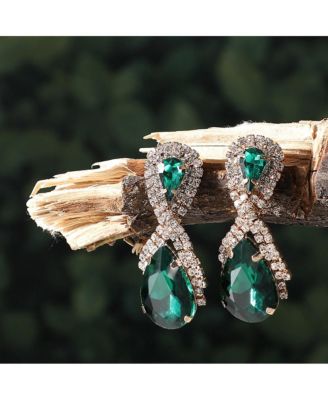 Teardrop Stone Drop Earrings