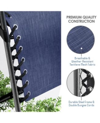 Outdoor Patio Zero Gravity Chairs Set of 4 - Reclining Lounge Chairs with Pillows & Cup Holders