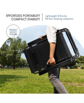 Outdoor Patio Zero Gravity Chair - Reclining Lounge Chair with Pillow & Cup Holders