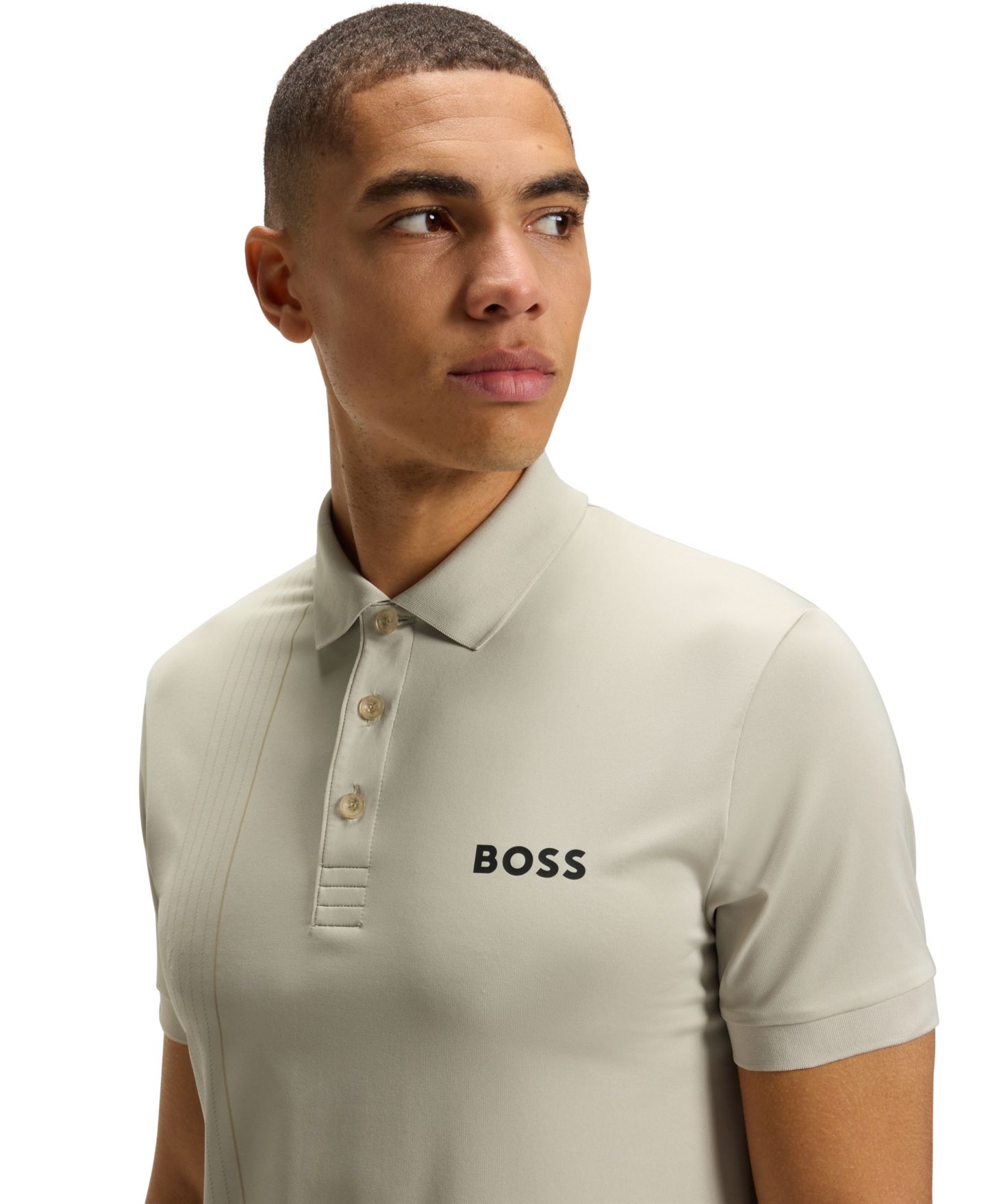 Мужское поло Hugo Boss Active Quick-Dry Polo Shirt, цвет: Бежевый — фото 5