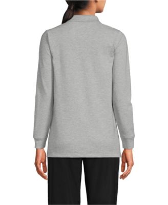 Women's Long Sleeve Mesh Polo Shirt