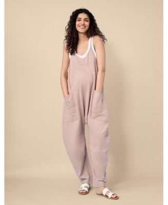 Women's Sleeveless Relaxed Fit Maternity Jumpsuit
