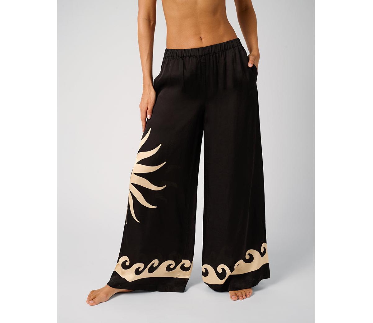 Women's Beach Pants - Black/off white