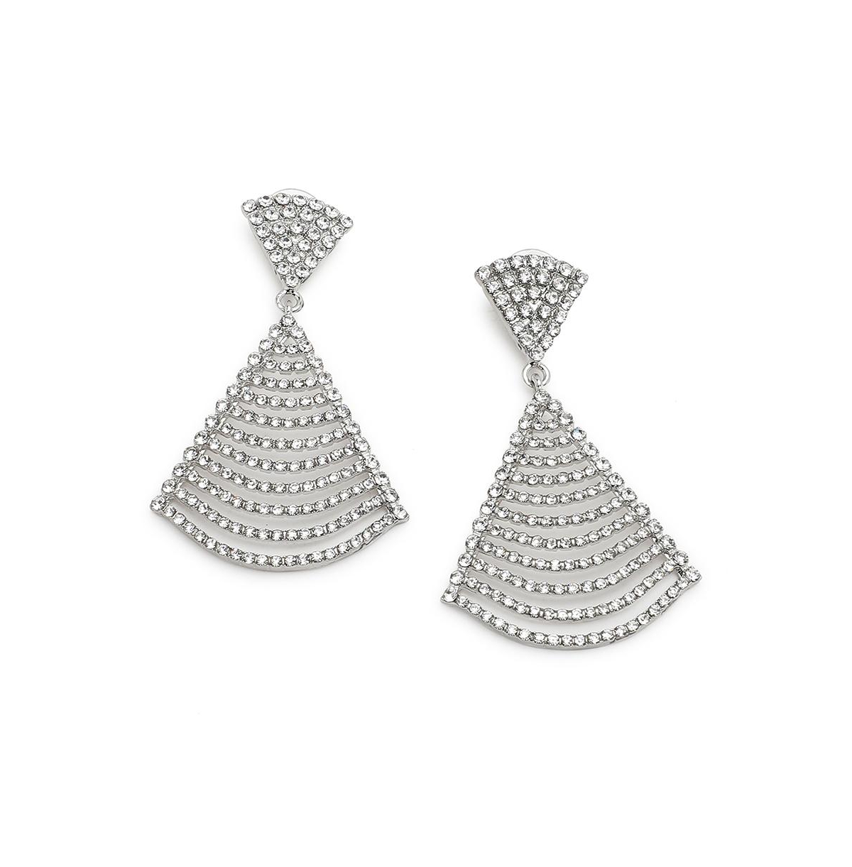 Sohi Bling Drop Earrings - Silver