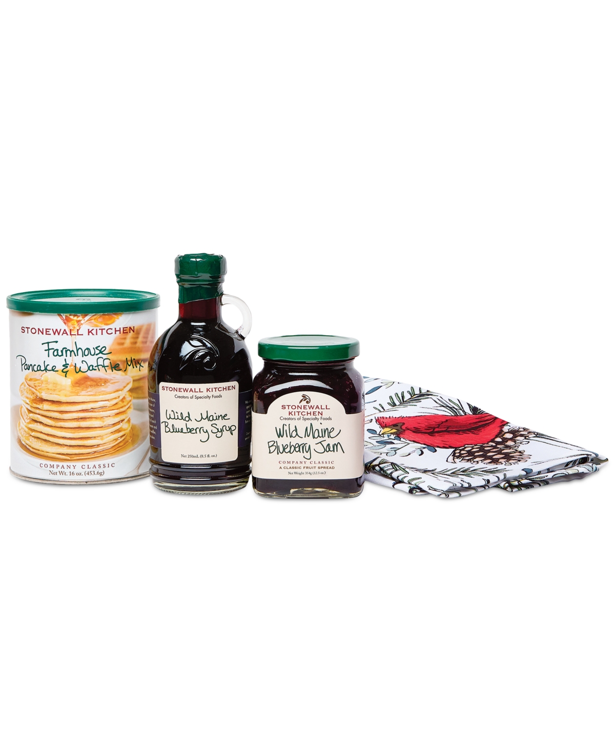 Stonewall Kitchen Holiday Blueberry Breakfast Gift Box, 4 Piece Set
