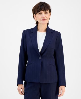 Women's Notch-Collar One-Button Pantsuit Set, Regular & Petite