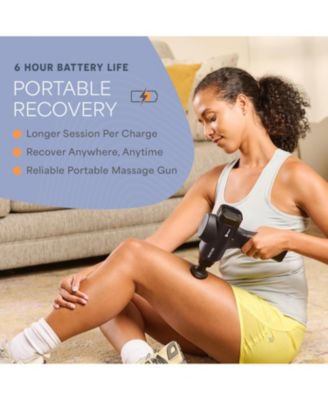 Sonic Pro Handheld Percussion Massage Gun with 8 Attachments for Deep Tissue Relief