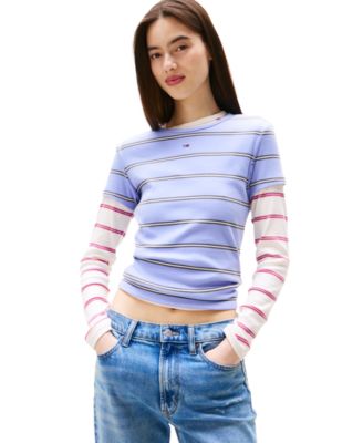 Tommy Jeans - Women's Slim Essential Ribbed Badge T-Shirt