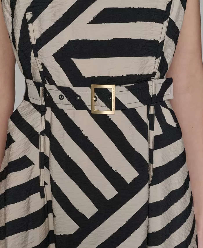 Women's Printed Sleeveless Dress - thumbnail 3