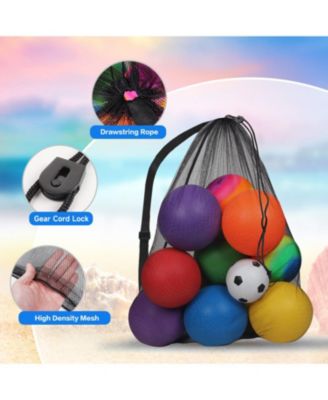 30" x 40" Extra-Large Mesh Sports Ball Drawstring Bag with Adjustable Shoulder Strap (Several Colors Available)