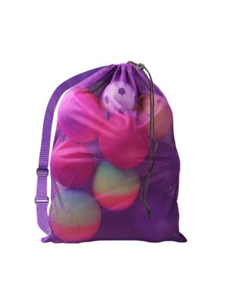 30" x 40" Extra-Large Mesh Sports Ball Drawstring Bag with Adjustable Shoulder Strap (Several Colors Available)