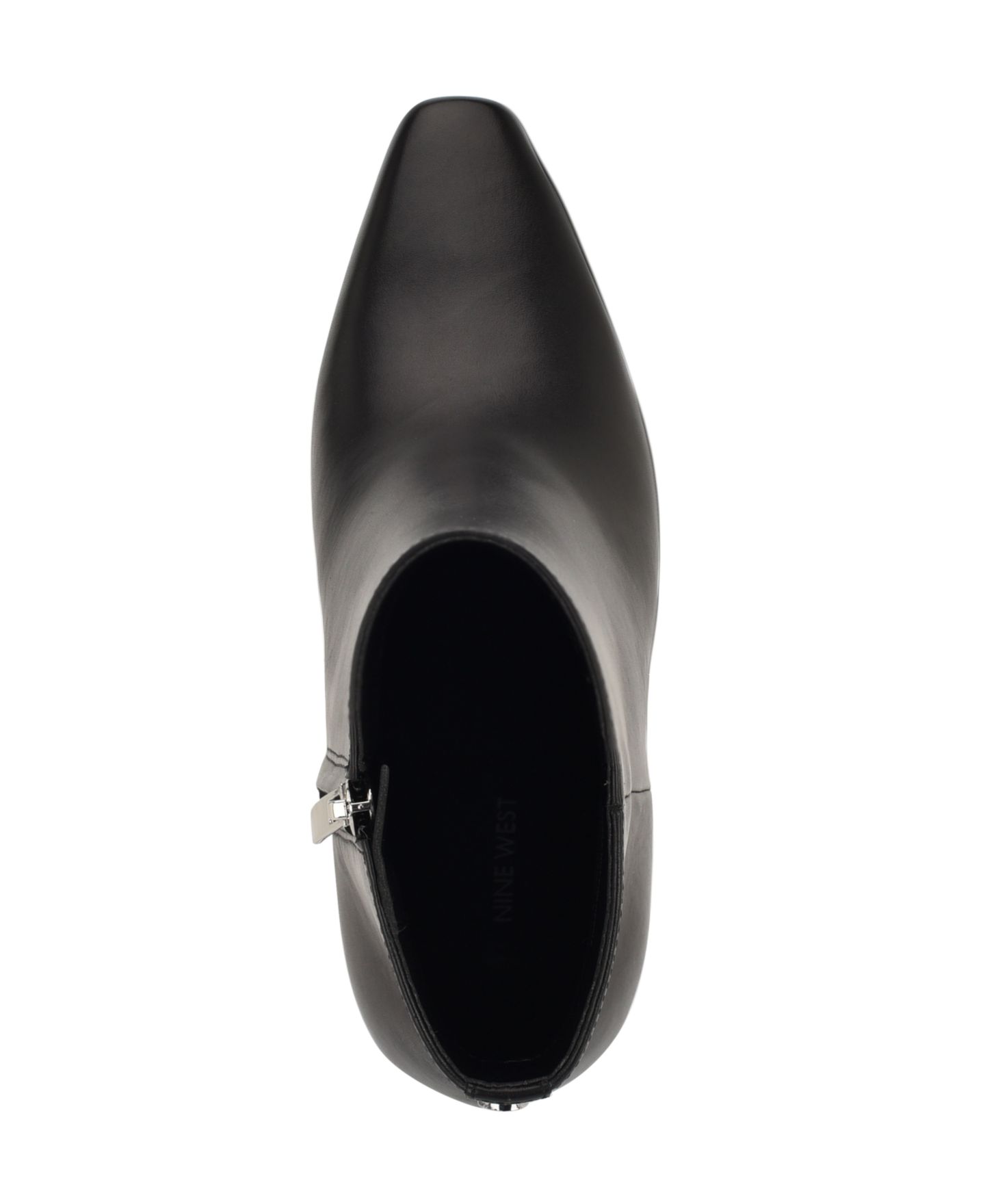 Женские ботинки Nine West Reraye Block Heel Ankle Booties, цвет: Чёрный кожаный — фото 4