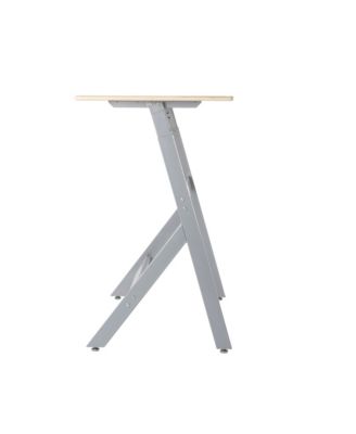 Standing Collaboration Desk for Kids and Adults: Adjustable Height Birch Plywood Table with Metal Legs for Home, Office, Classrooms and More