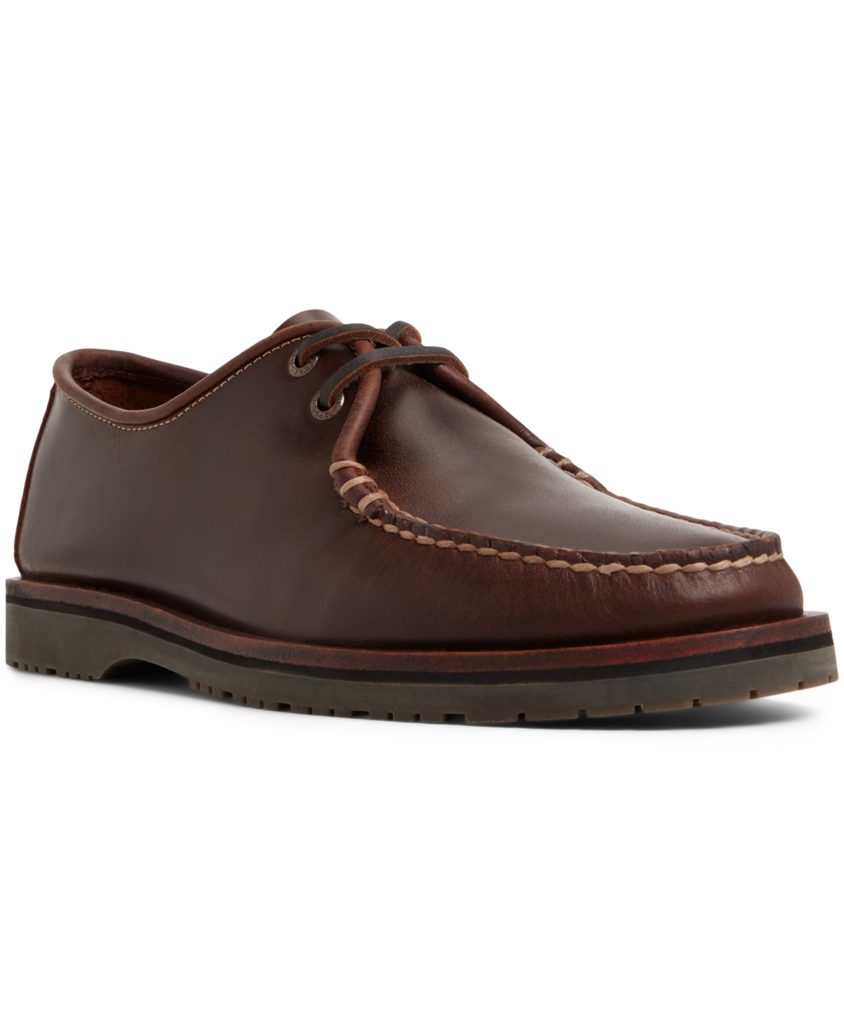 Men's Mini Lug Captain's Lace Up Oxford Shoe - Smooth amaretto