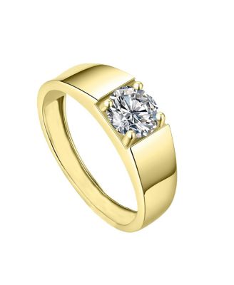 Radiant CZ Solitaire Slim Prong Setting Band Ring