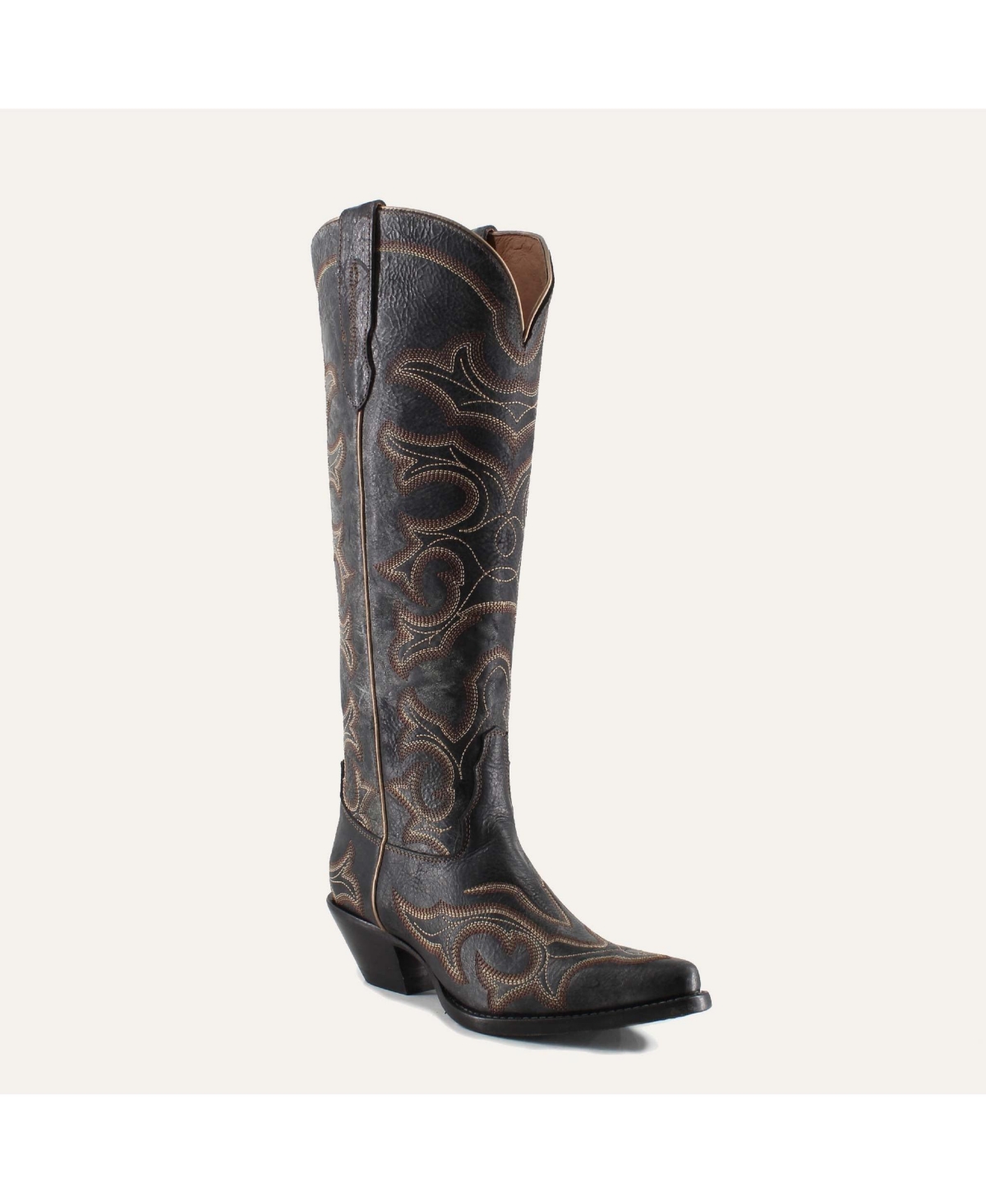 Olivia Leather Cowgirl Boots - Stylish Western Footwear & Comfort By Buck & Brana - Tan