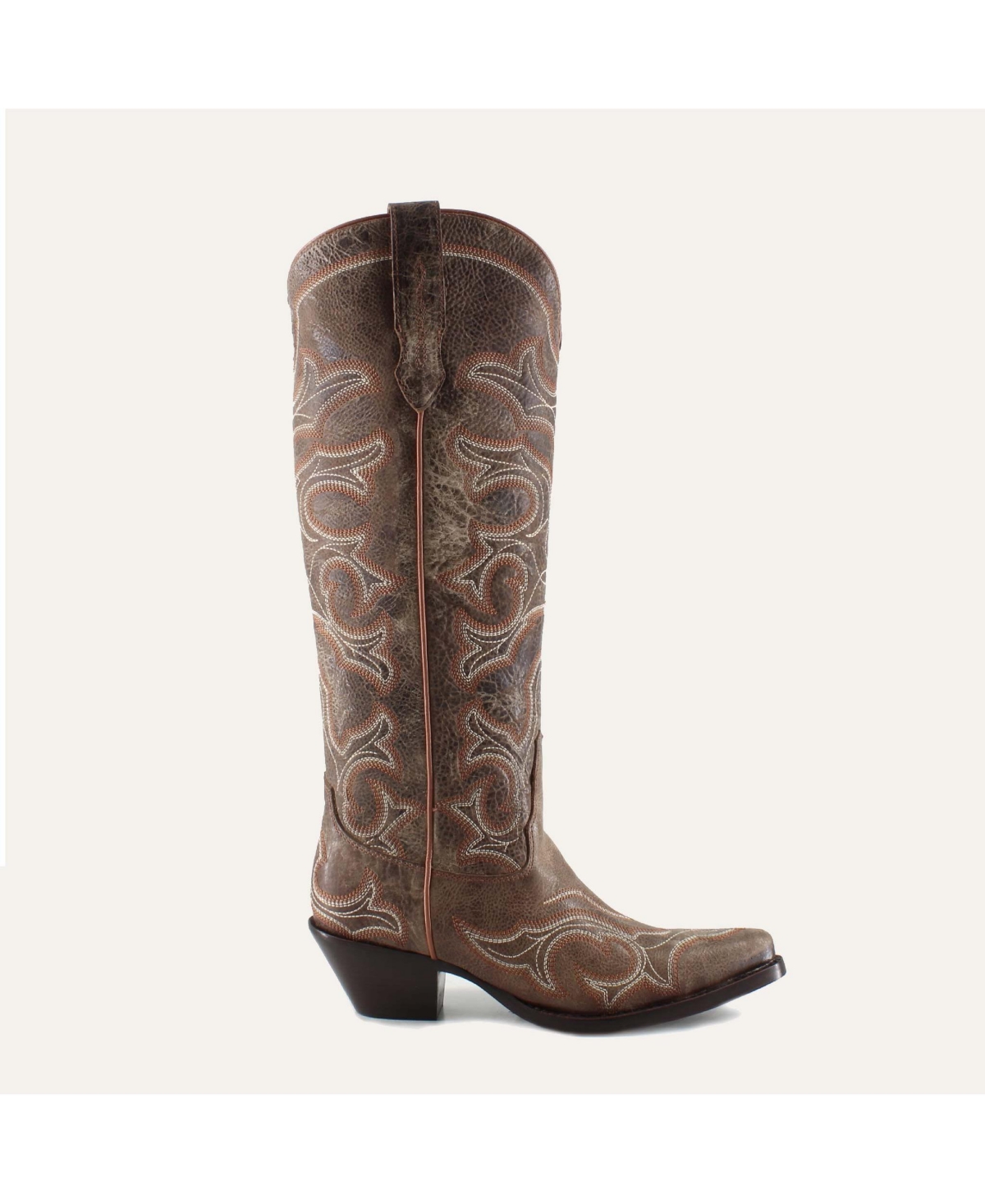 Olivia Leather Cowgirl Boots - Stylish Western Footwear & Comfort By Buck & Brana - Tan
