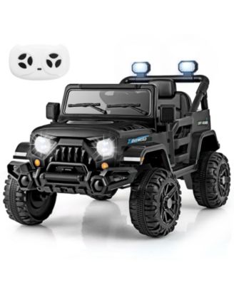 12V Kids Ride on Truck Car with Remote Control Threaded Wheels and 3 Speeds