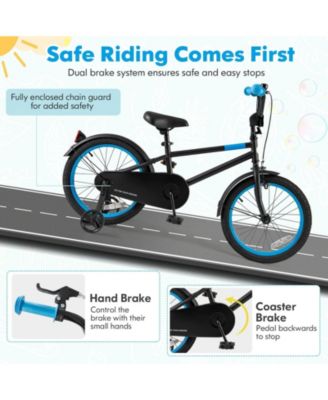 Kids Bike with Adjustable Handlebar and Saddle Black