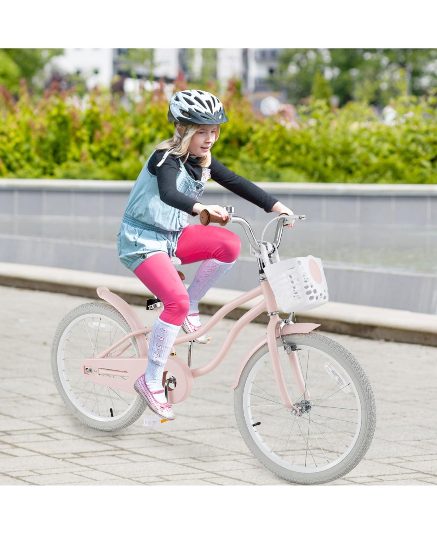 Детская игрушка Mecale 20 Inch Adjustable Dual-Brake Bicycle, 3–8 лет, цвет: Серый — фото 7