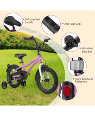 Kids Bike 14-Inch Children Training Bicycle with 2 Brake for 3-8 Years Old