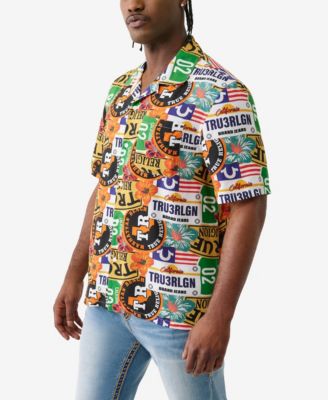 Men's Short Sleeve Allover Print Camp Shirt