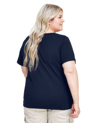 Women's Plus Size Short-Sleeve Scoop-Neck Top, Exclusively at Macy's