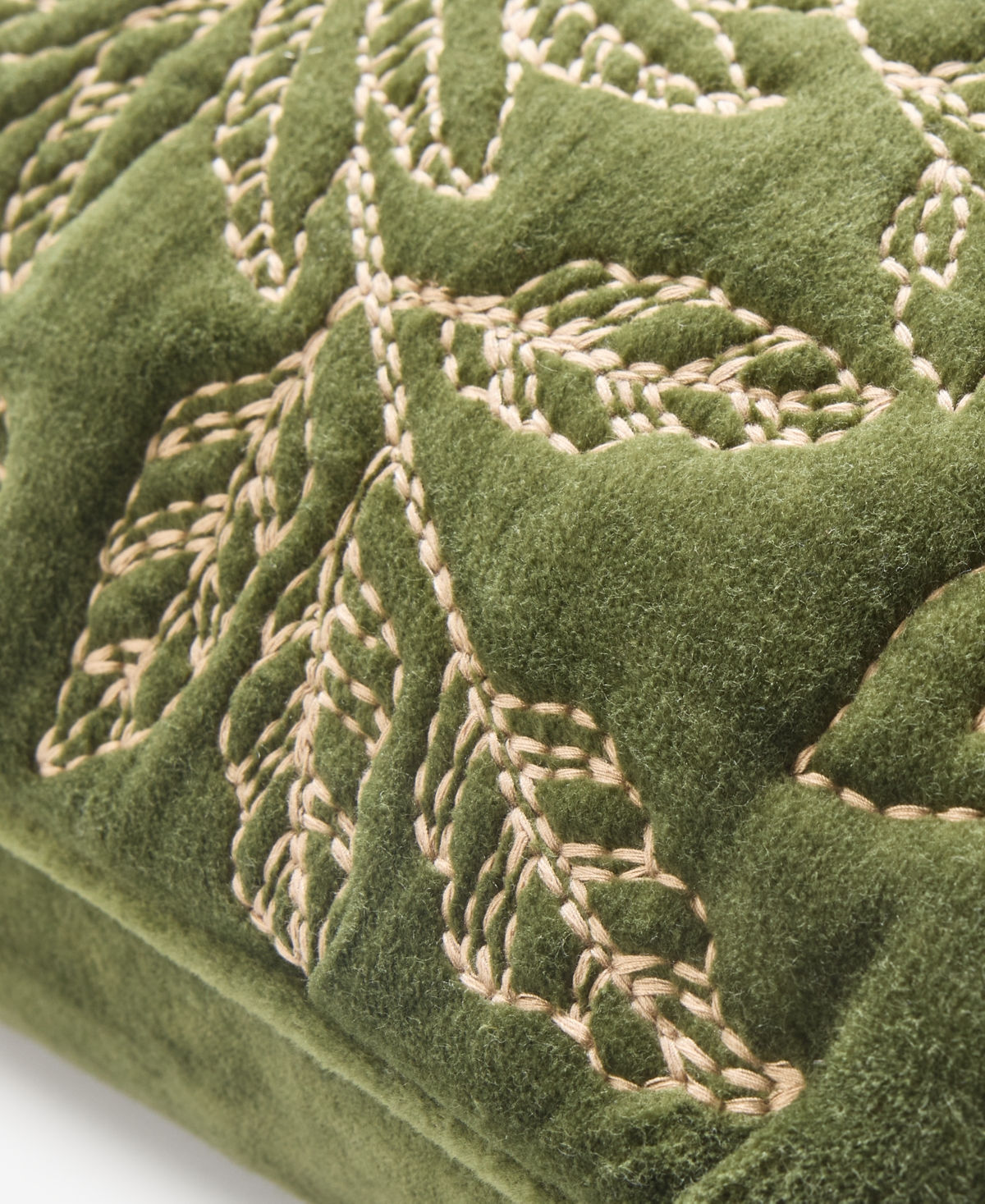 Charter Club Velvet Botanical Decorative Pillow, 18" X 18", Exclusively At Macy's In Green