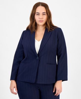 Women's Notch-Collar One-Button Pantsuit Set