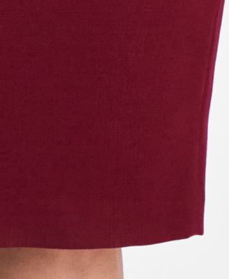 Plus Size Button-Front Jacket & Pencil Skirt Suit Set