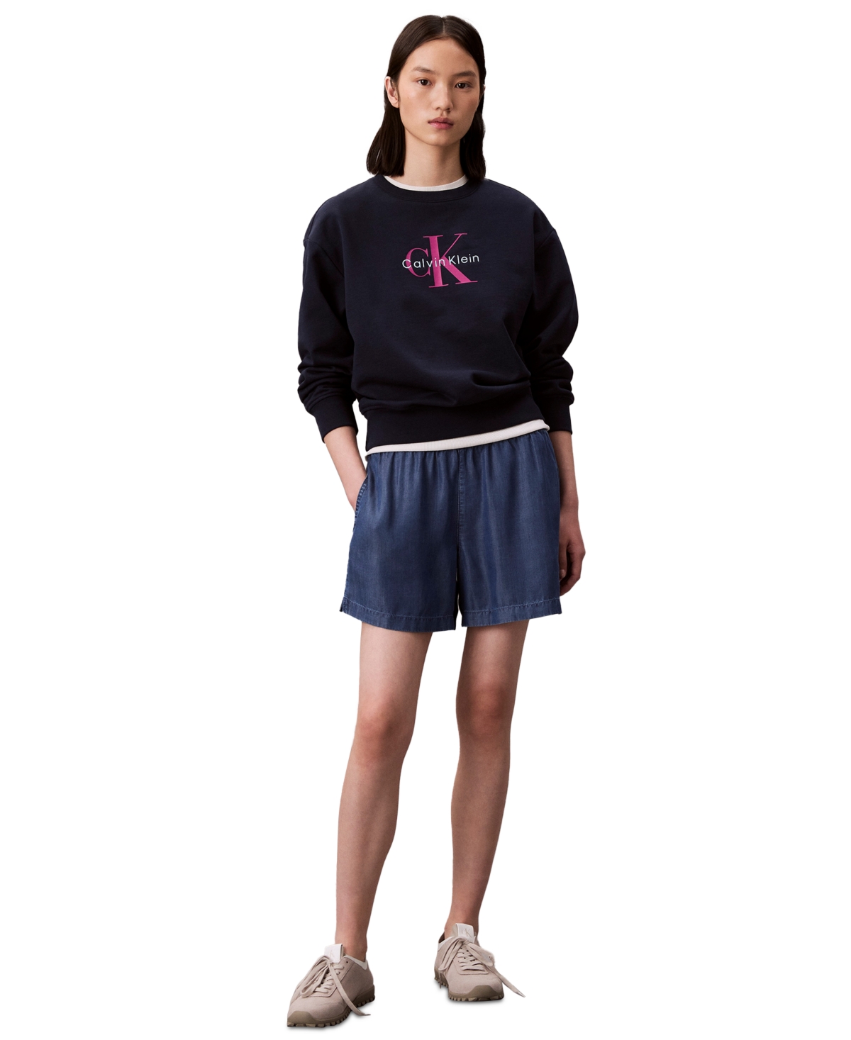 Calvin Klein Jeans Women's Chambray Pull-On Shorts