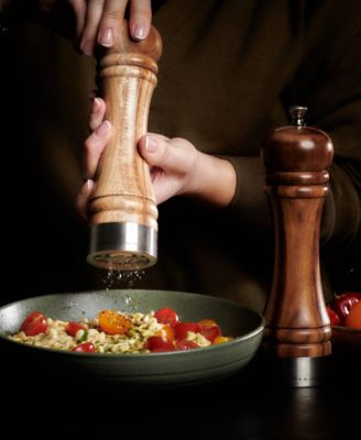 Camden Acacia Wood Stainless Steel Salt & Pepper Mill Gift Set