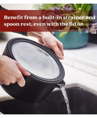 Neat Nested Nonstick Ceramic Cookware Set 5-Piece Set Peach - Easy to Clean, Oven Safe and Made without PFAS, PFOA & PTFE