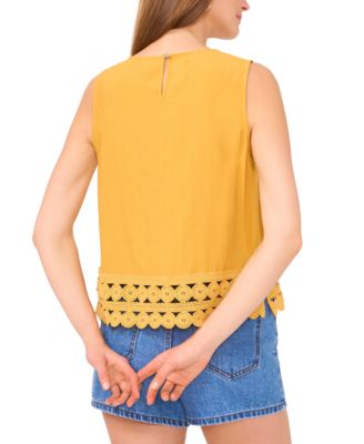 Women's Crewneck Lace-Hem Tank Top
