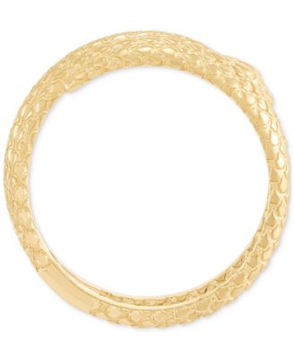Textured Snake Coil Statement Ring in 10k Gold