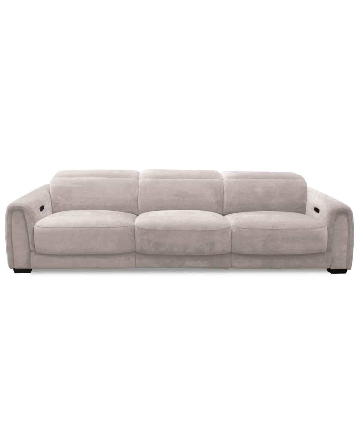 Macy's Brownell 3-pc. Sofa Sectional With 3 Power Motion Chairs, Exclusively At  In Gray
