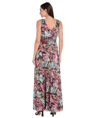 Women's Sleeveless Metallic A-Line Dress