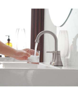 4 in. Centerset 2-Handle High-Arc Bathroom Faucet in Brushed Nickel