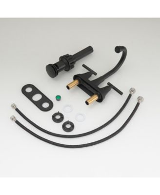 4 in. Centerset 2-Handle High-Arc Bathroom Faucet in Matte Black