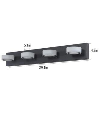 LED 4-Light Modern Vanity Wall Lighting Fixture for Bathroom Mirror