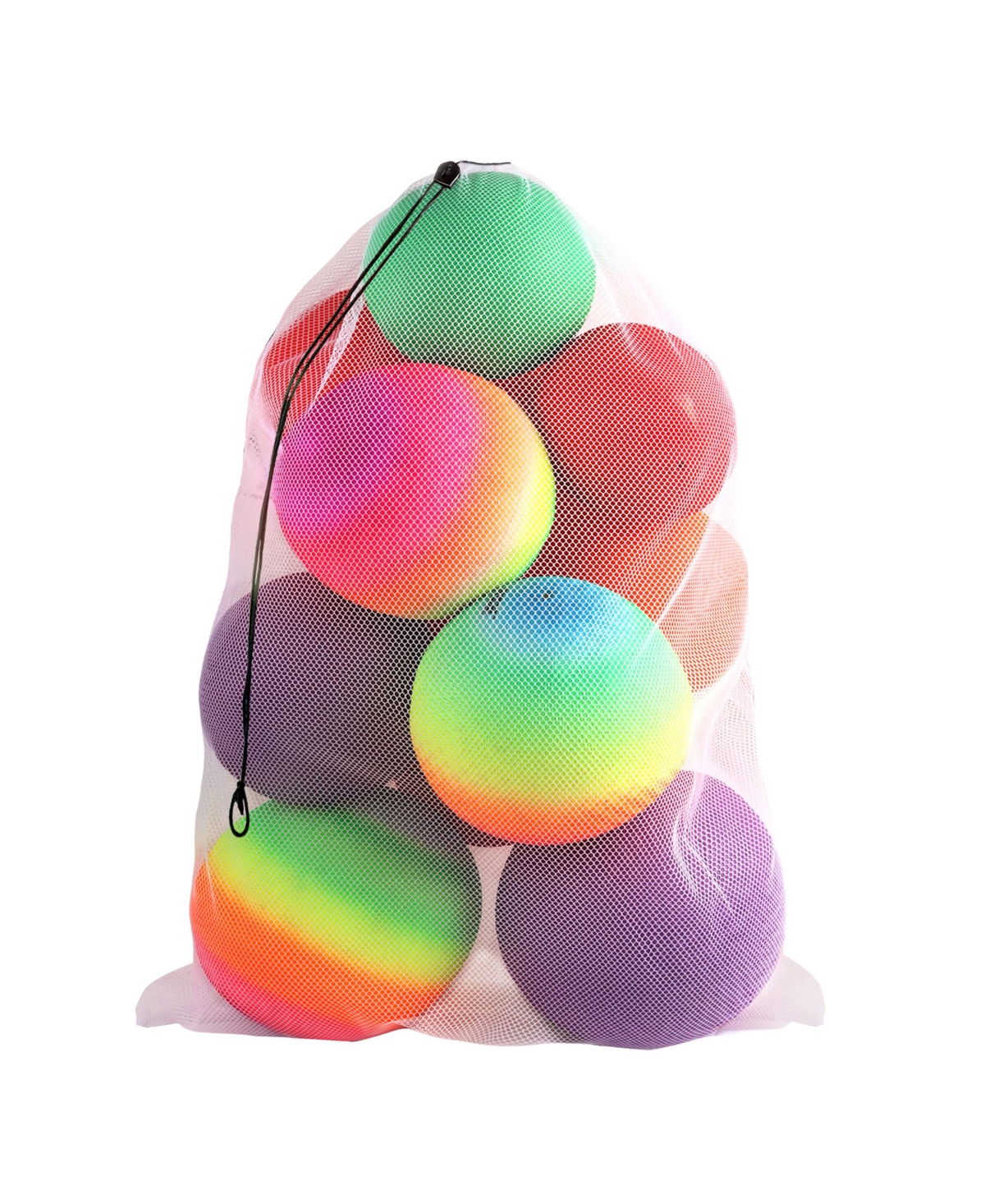 24&#x22;x36&#x22; Large Mesh Sports Ball Drawstring Bag for Gym Training, Football, Basketball, Swimming (Several Colors Available) - Purple