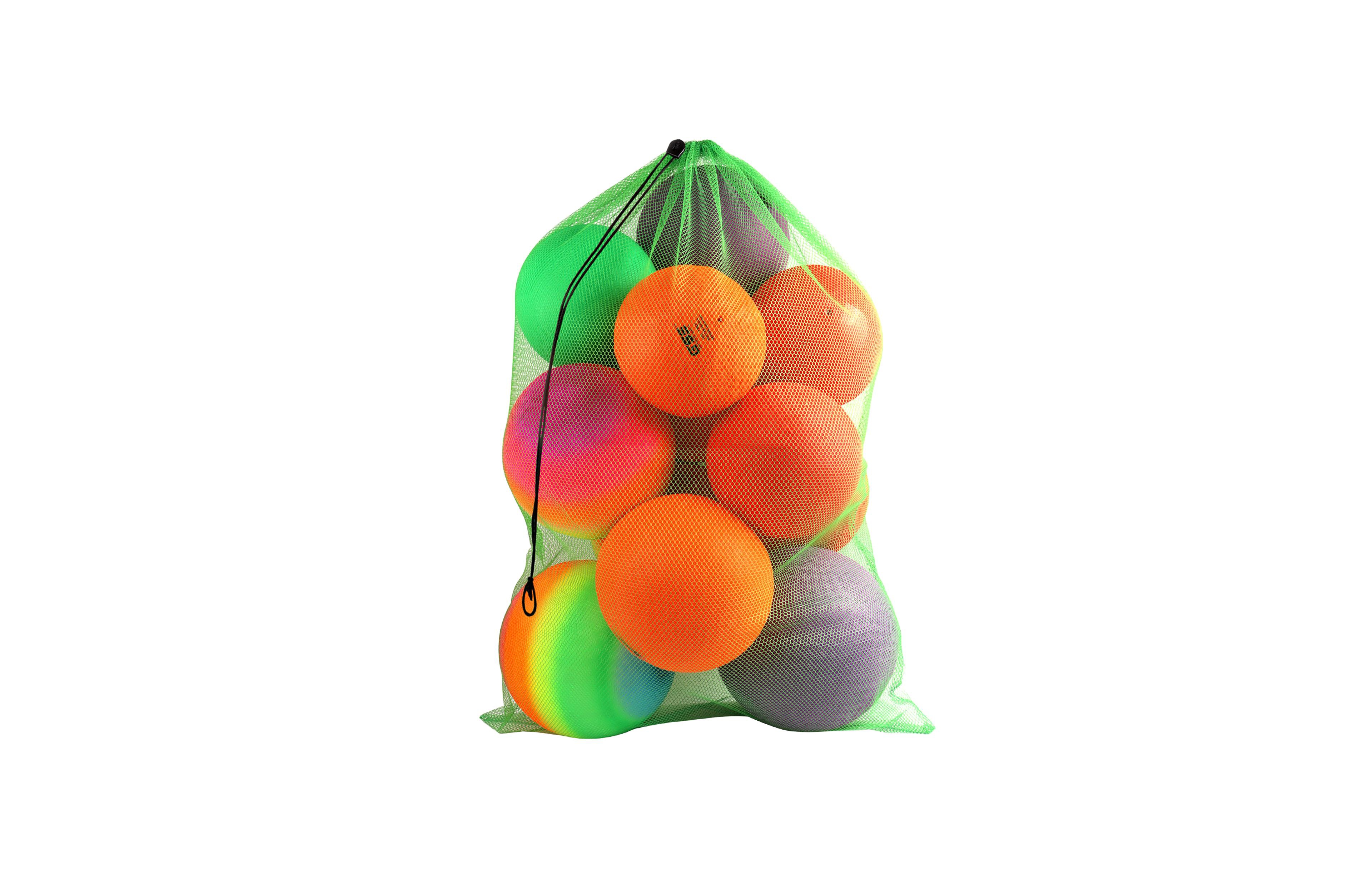 24"x36" Large Mesh Sports Ball Drawstring Bag for Gym Training, Football, Basketball